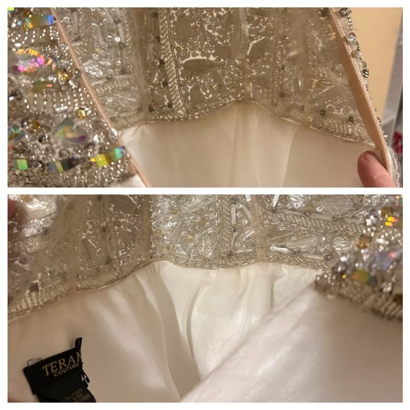 TERANI COUTURE SHORT BEADED JEWELS EMBELLISHED COCKTAIL DRESS Formal WeddingProm - Picture 16 of 16